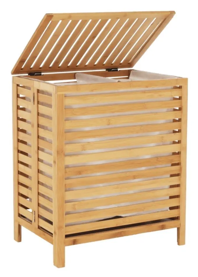 Cos pentru rufe Tempo Kondela Menork (Natural/White) - 5