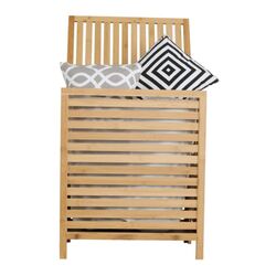 Cos pentru rufe Tempo Kondela Menork (Natural/White) Thumb