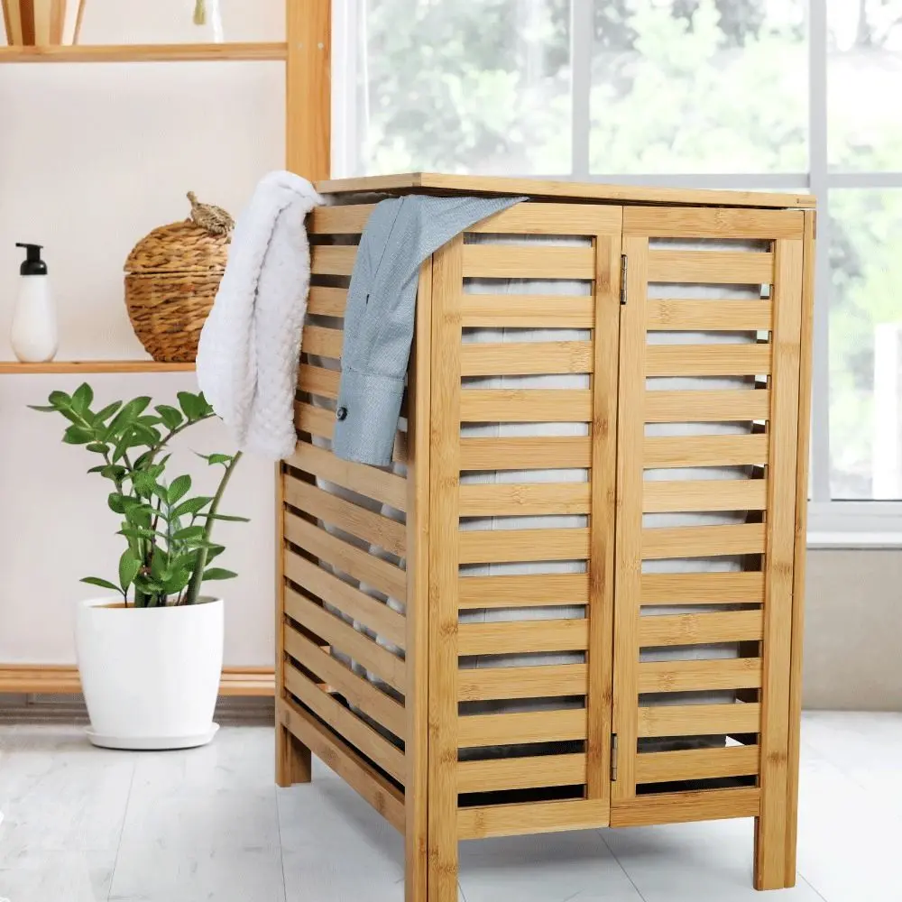 Cos pentru rufe Tempo Kondela Menork (Natural/White) - 8