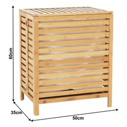 Cos pentru rufe Tempo Kondela Menork (Natural/White) Thumb