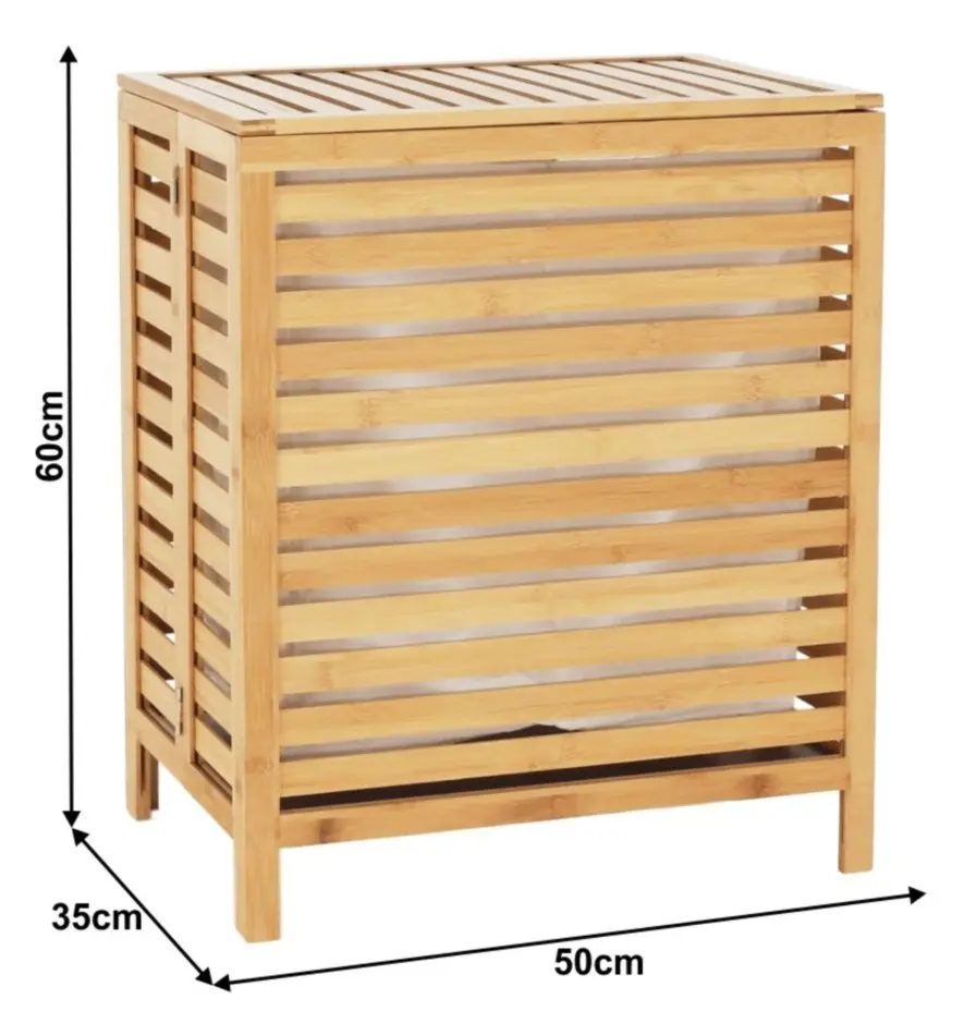 Cos pentru rufe Tempo Kondela Menork (Natural/White) - 9