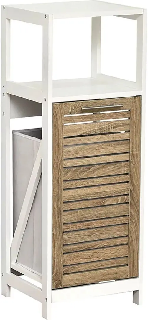 Etajera cu cos pentru haine Tendance Stockholm 36x33x98cm (White/Woody)