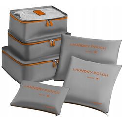 Set organizatoare de călătorie Trizand 23183 (Grey/Orange) Thumb