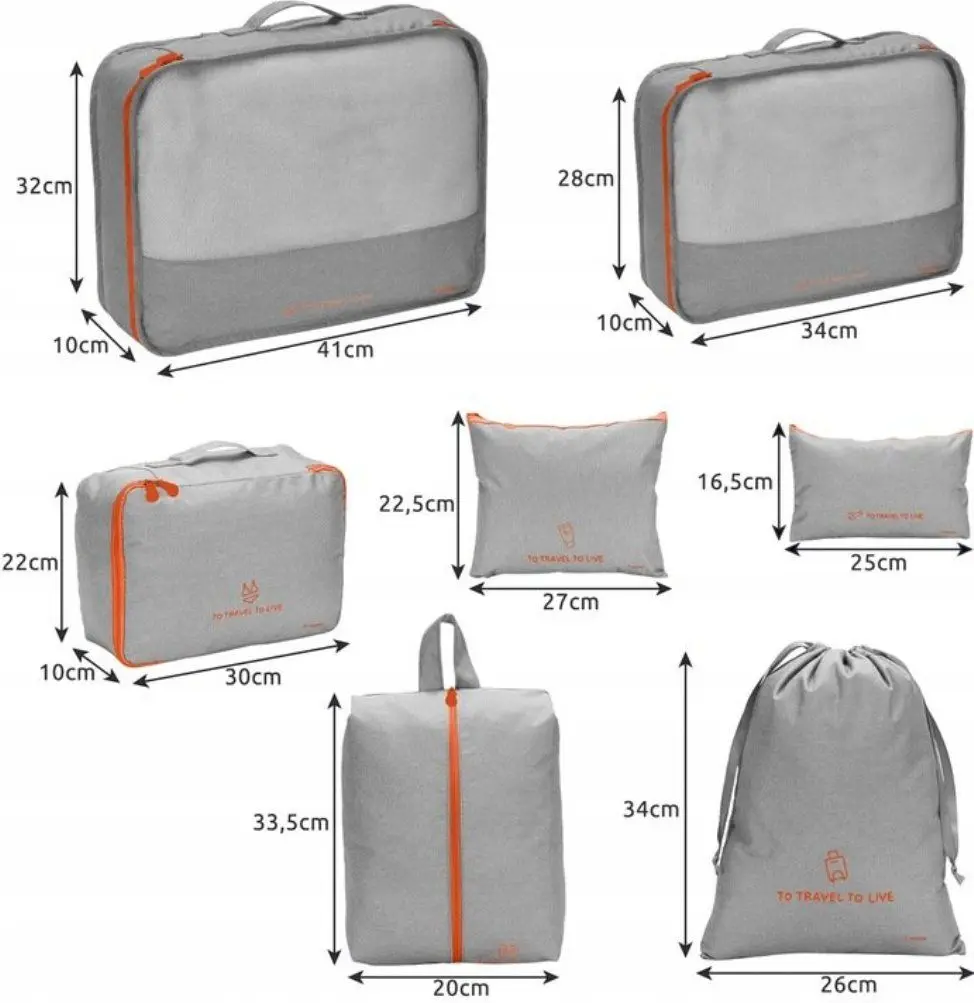 Набор органайзеров Trizand 23111 (Grey/Orange)