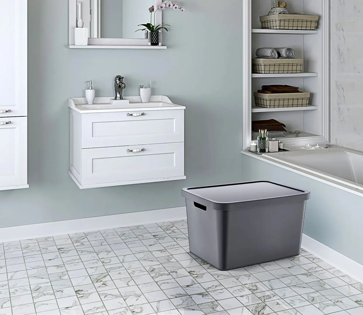 Cutie de depozitare Turan Stafi TRN-236 18L (Anthracite)