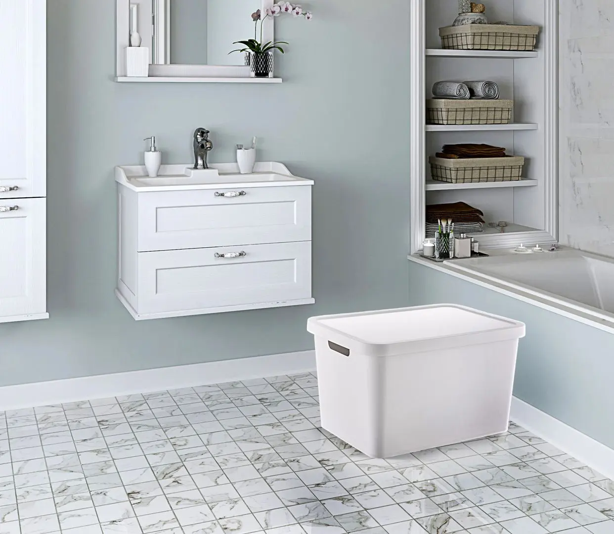 Cutie de depozitare Turan Stafi TRN-236 18L (White) - 3