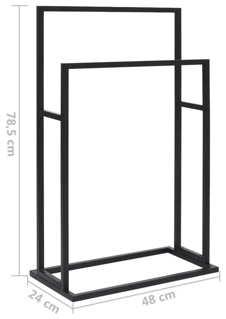 Suport pentru prosoape VidaXL 336127 (Black)