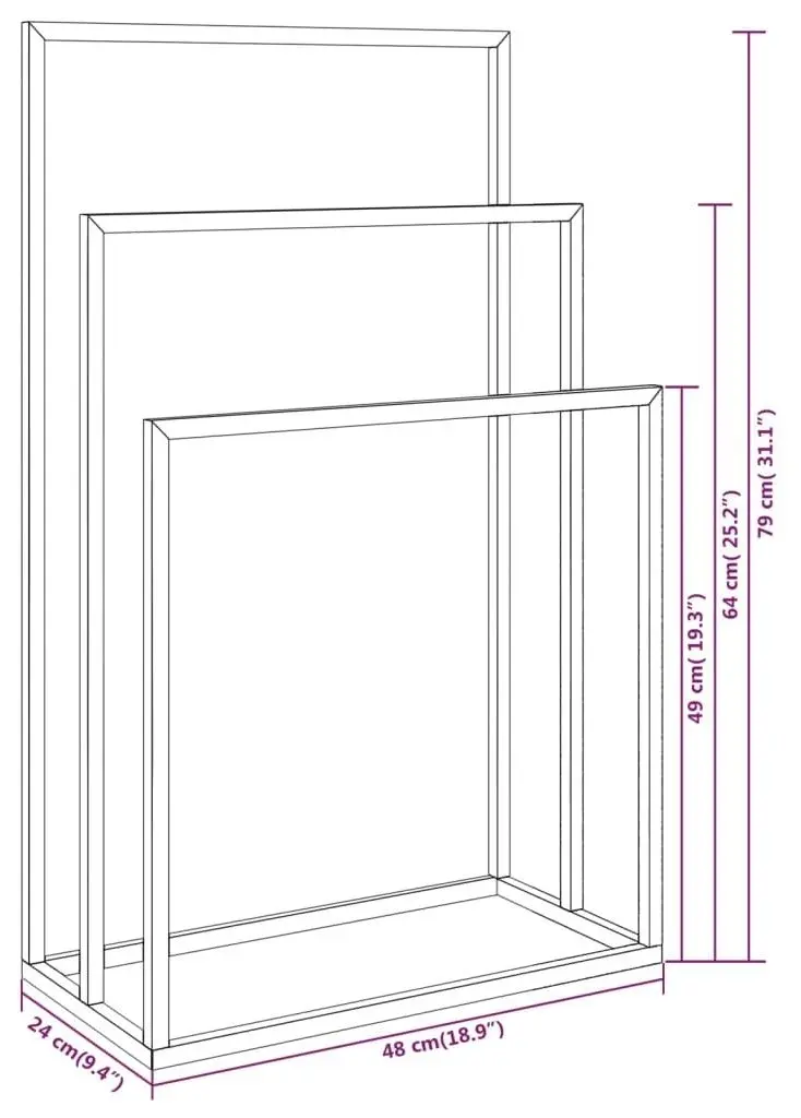 Suport pentru prosoape VidaXL 343091 (White)