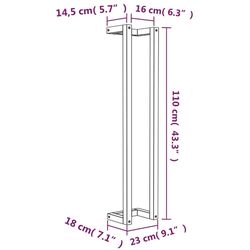 Suport pentru prosoape VidaXL 822402 (Natural) Thumb