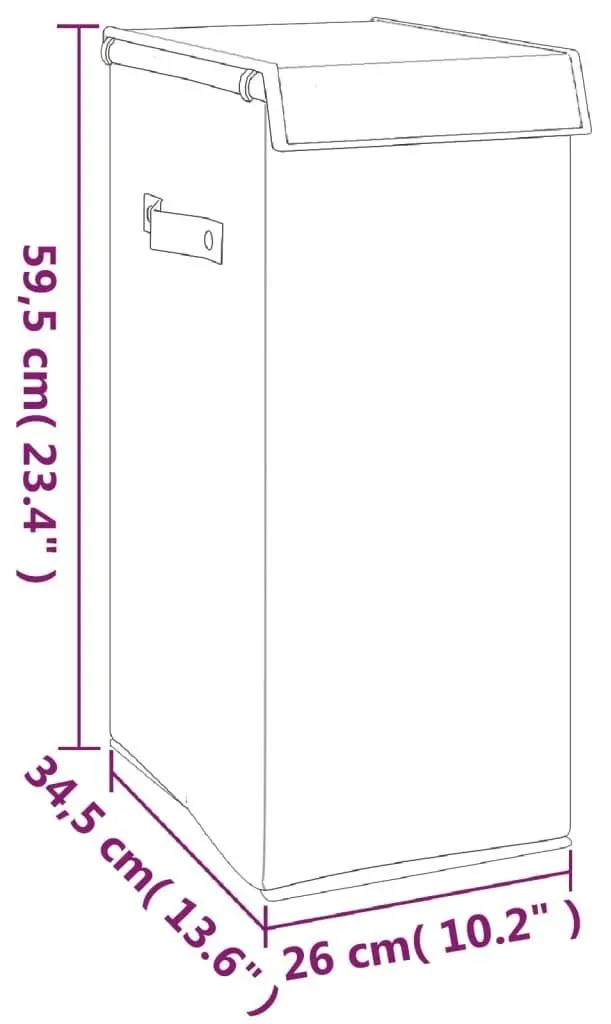 Cos pentru rufe VidaXL 351039 (Grey)