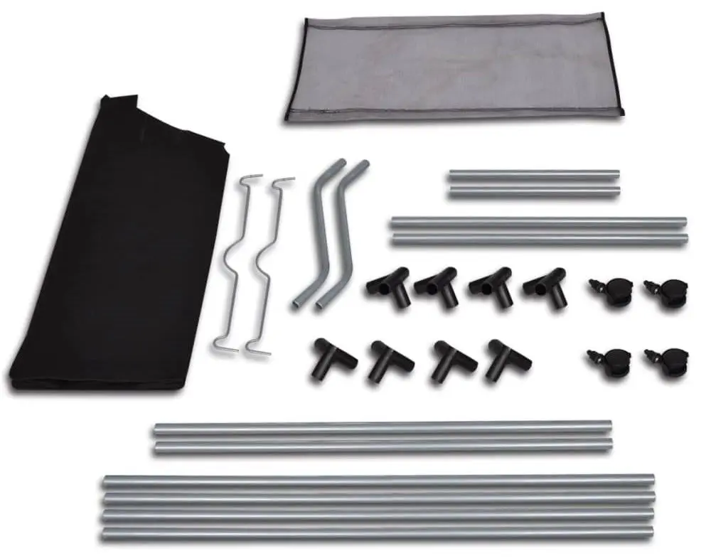 Coș de sortare rufe VidaXL 240367 (Black/Grey)