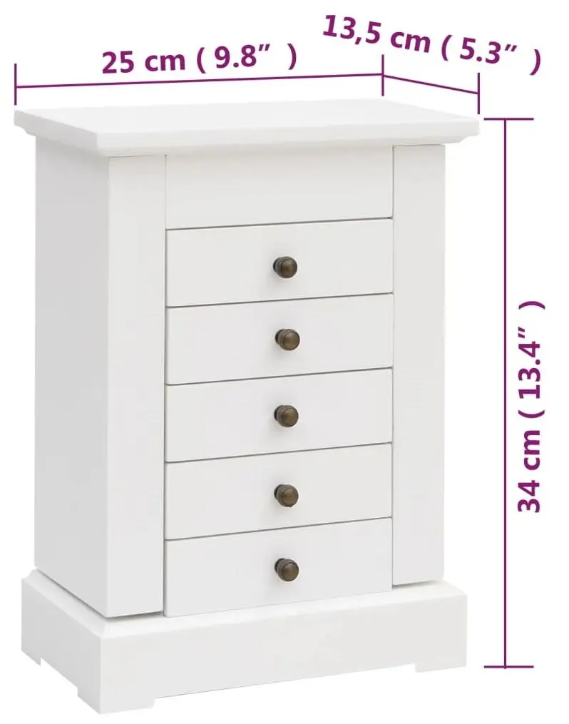 Organizator de bijuterii VidaXL 245753 (White)