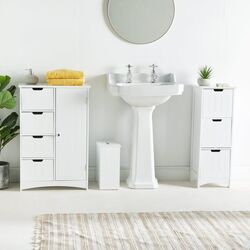 Ящик для хранения Vonhaus Colonial Slimline (White) Thumb