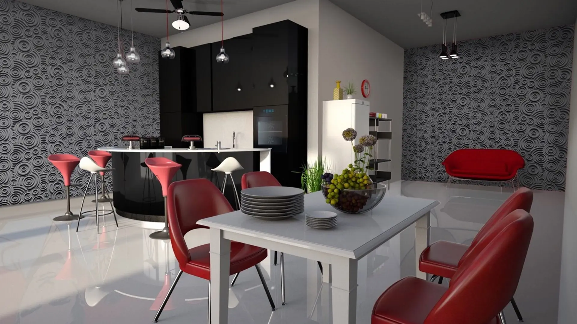 Panou decorativ de perete Klinker House MDF Pannel Nr.4 (White) - 4