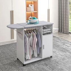 Masa de calcat Homcom 831-639V80WT 127x99x42.5 cm (White) Thumb