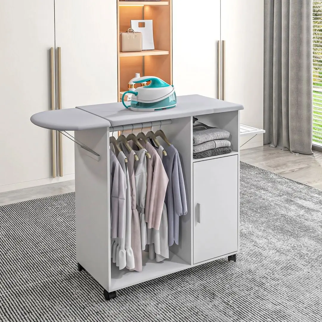 Masa de calcat Homcom 831-639V80WT 127x99x42.5 cm (White)