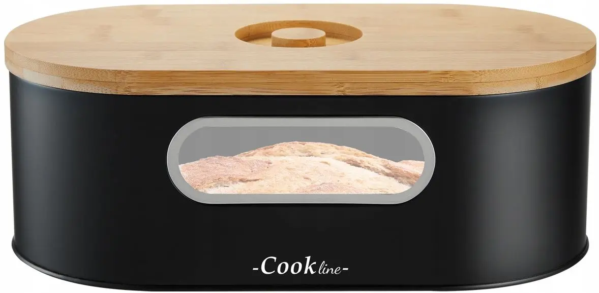 Хлебница Cook Line Enebro NEL1772 (Black Matt/Bamboo)