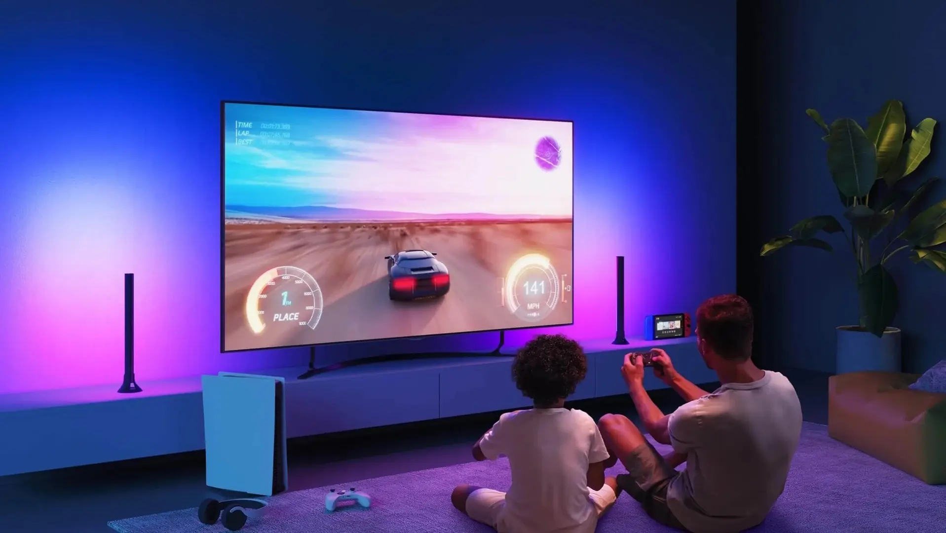 Set panou LED pentru televizor Govee RGBIC TV H6046311 (Black)