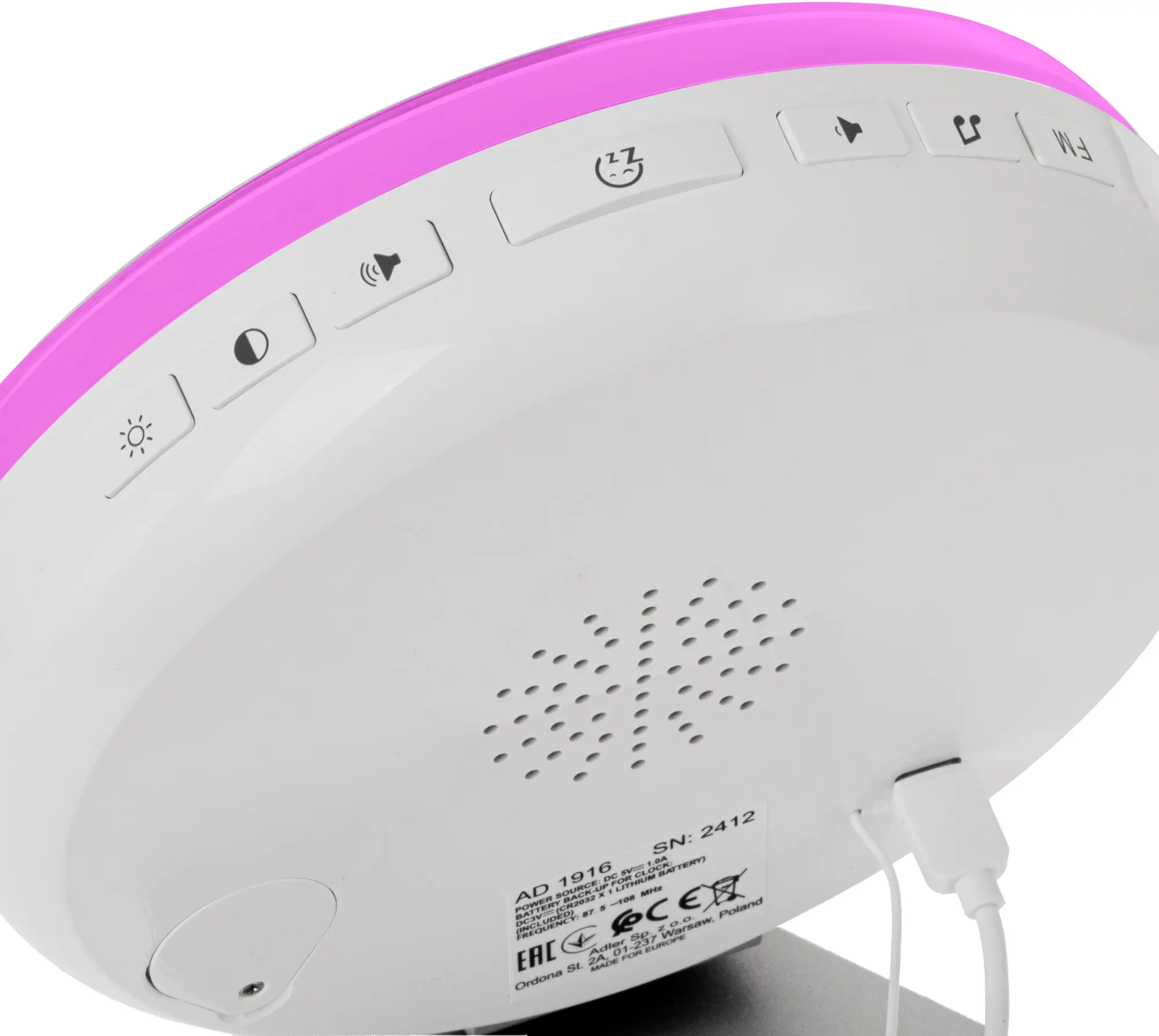 Будильник Adler AD 1916 (White)