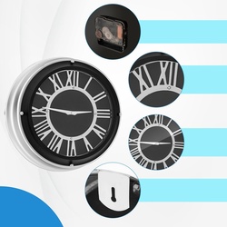 Настенные часы Costway ES10289-L (Black/Silver) Thumb