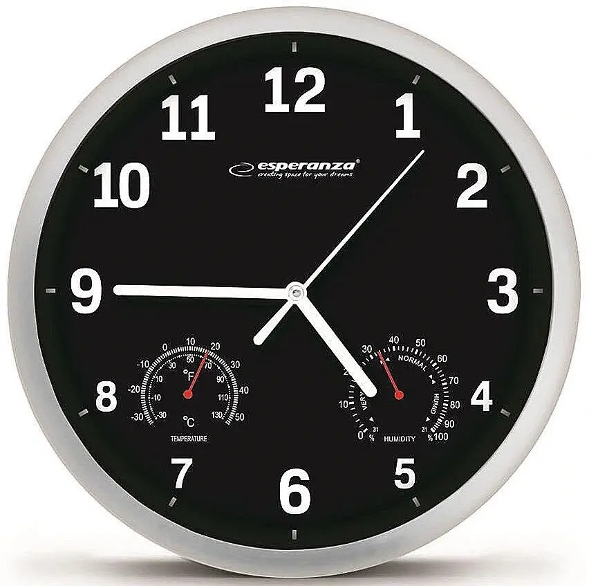 Настенные часы Esperanza Lyon EHC016K (Black)