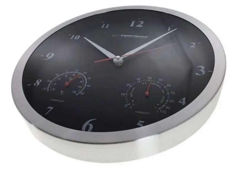 Ceas de perete Esperanza Washington EHC008K 30cm (Black/Silver)