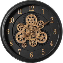 Ceas de perete H&S 24698 (Black/Gold)