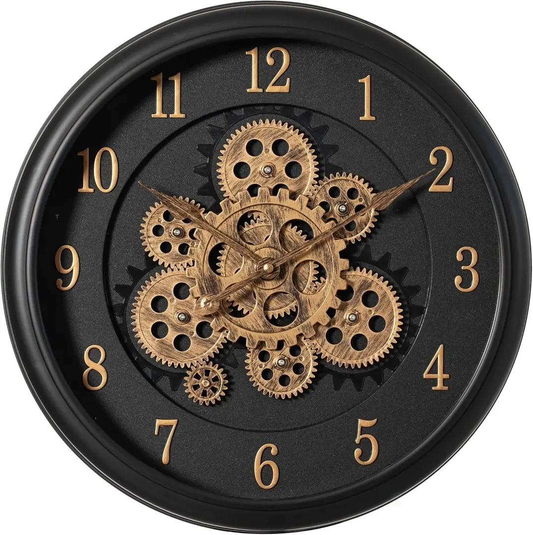 Ceas de perete H&S 24698 (Black/Gold)