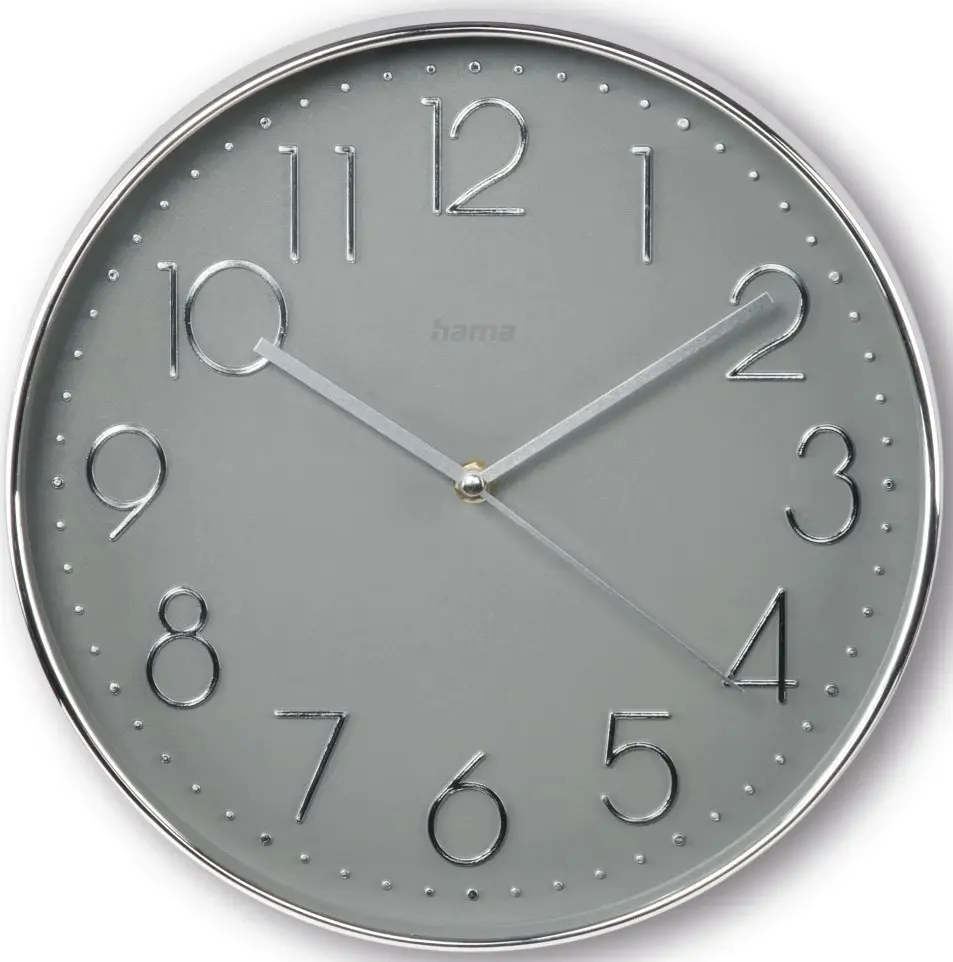 Ceas de perete Hama Corsica 185874 (Silver/Grey)