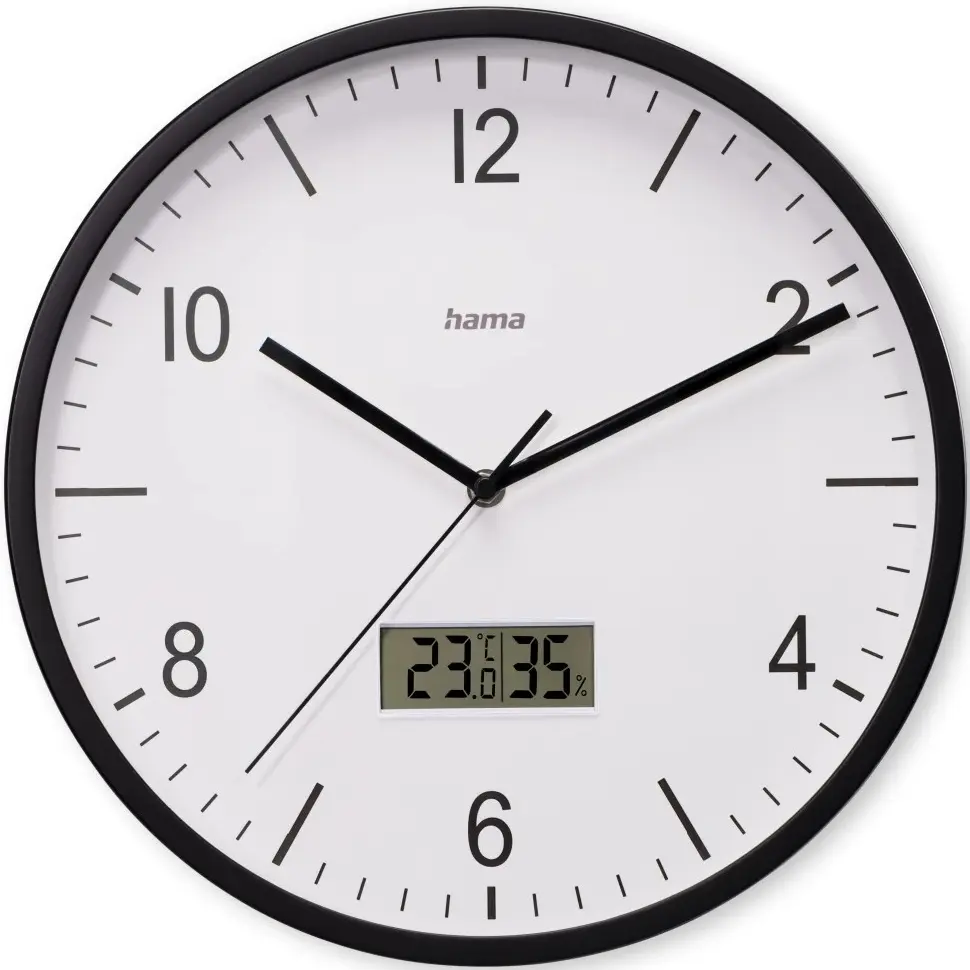 Ceas de perete Hama Lanzarote 185887 (Black/White)