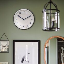 Ceas de perete Ikea Sykomorlonn 30cm (Alb/Albastru) Thumb