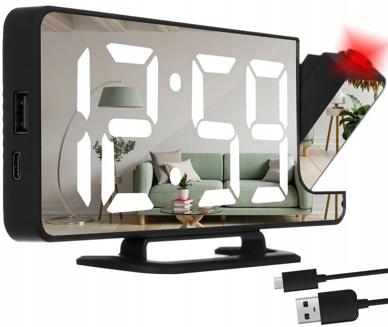 Ceas cu proiector Izoxis 19576 (Black)