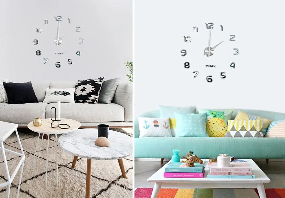 Ceas de perete Ruhhy 22143 (Silver)