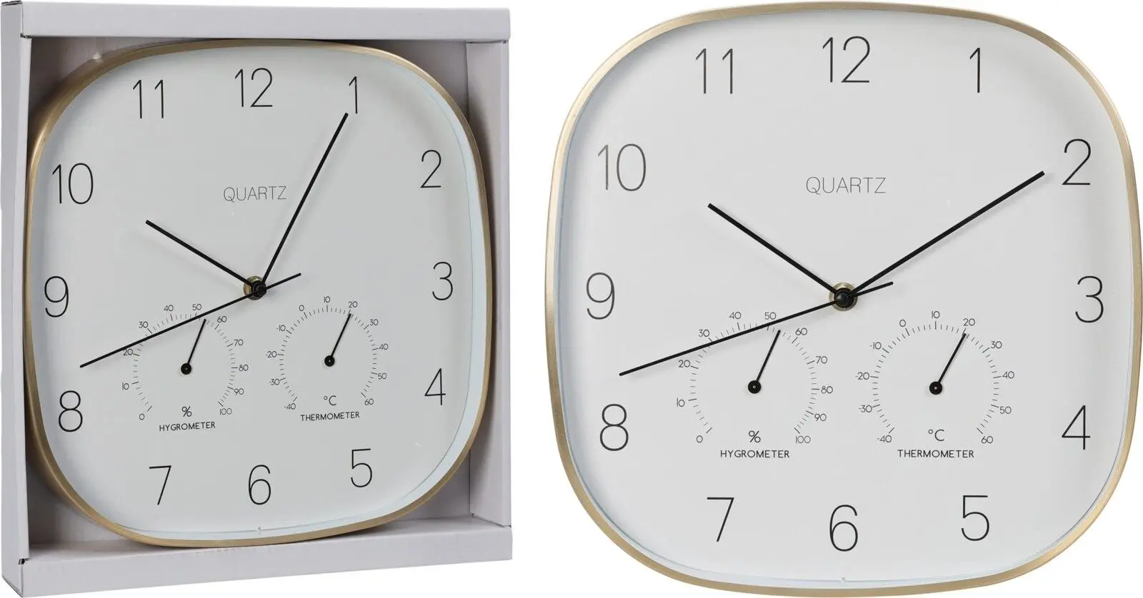 Ceas de perete Segnale 50953 (White/Gold) - 2