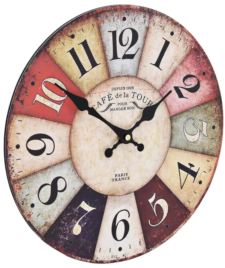 Ceas de perete VidaXL 50629 (Multicolor)