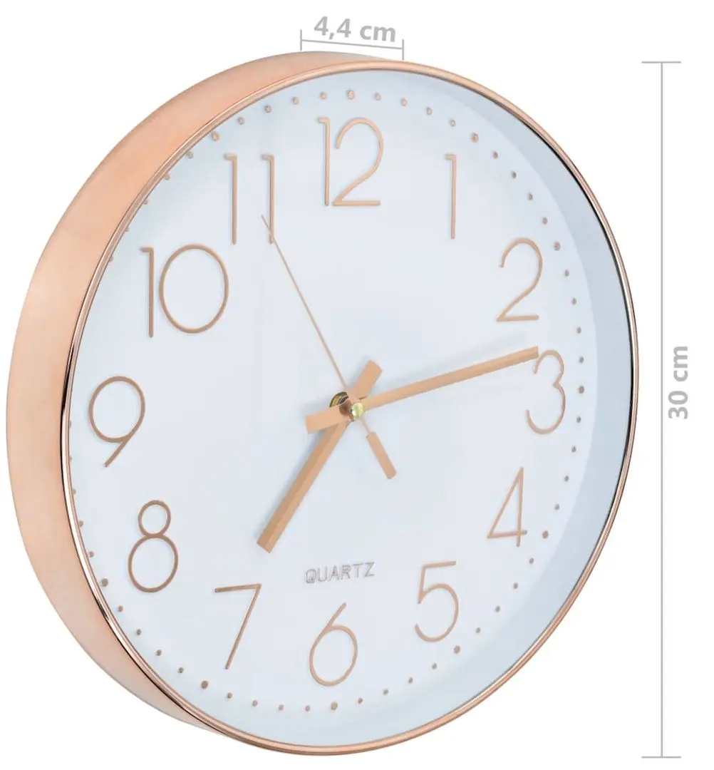 Ceas de perete VidaXL 50633 (Gold Rose)