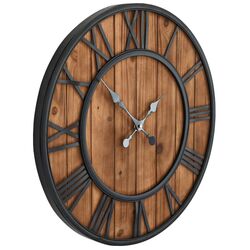 Ceas de perete VidaXL 50646 (Black/Wood) Thumb