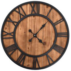 Ceas de perete VidaXL 50646 (Black/Wood)