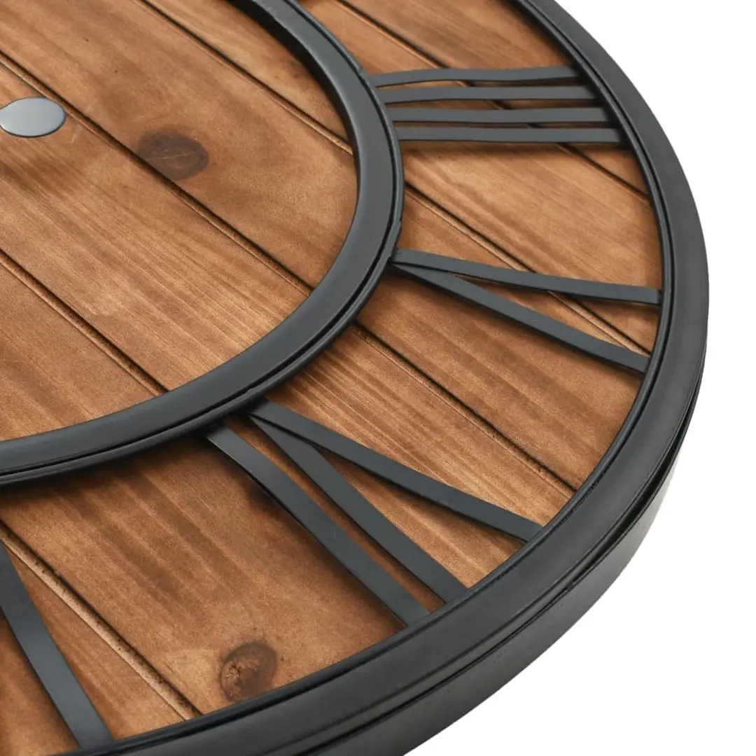 Ceas de perete VidaXL 50646 (Black/Wood)