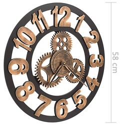 Ceas de perete VidaXL 283861 (Gold/Black) Thumb