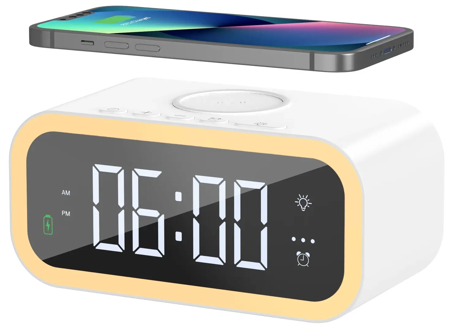 Будильник с беспроводной зарядкой Wiwu Wi-W015 (White)