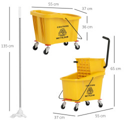 Set de curatat Homcom 720-029V00YL (Yellow) Thumb