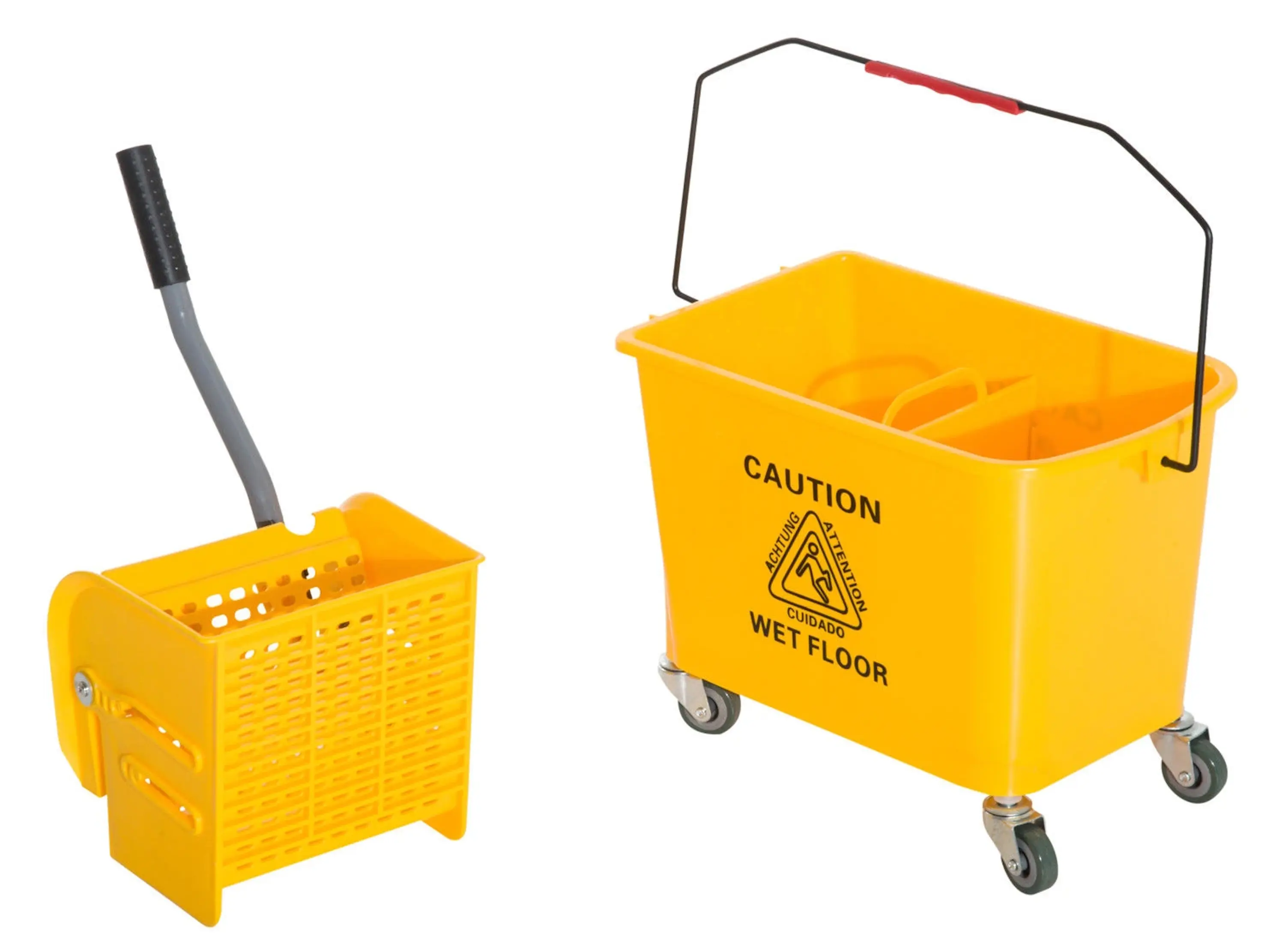 Carucior pentru curatenie Homcom 720-002 (Yellow) - 4