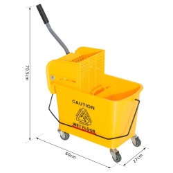 Carucior pentru curatenie Homcom 720-002 (Yellow) Thumb