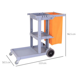 Carucior pentru curatenie Homcom 720-004 (Orange/Grey) Thumb