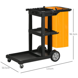 Carucior pentru curatenie Homcom 720-004V00BK (Black) Thumb