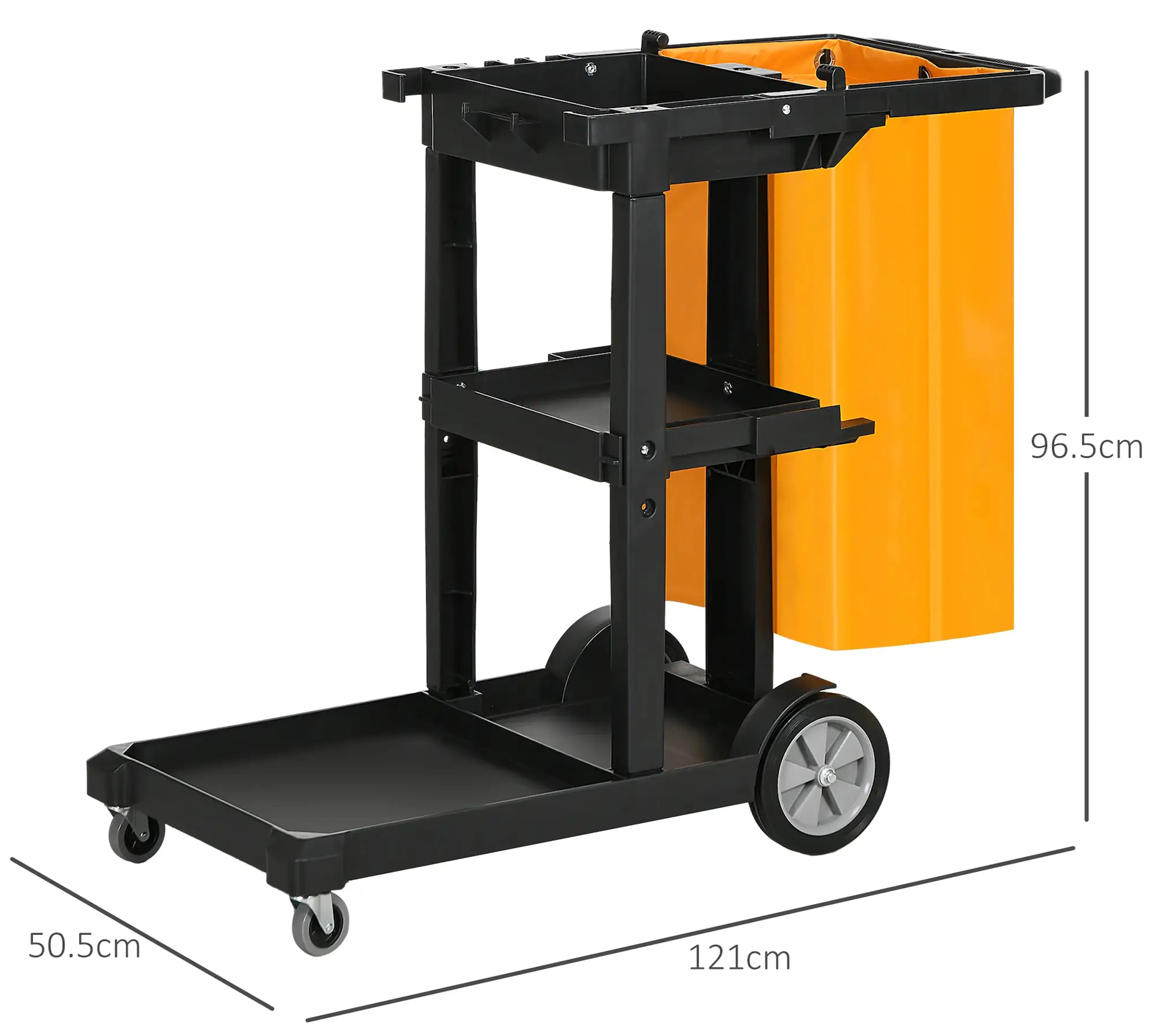 Carucior pentru curatenie Homcom 720-004V00BK (Black) - 5