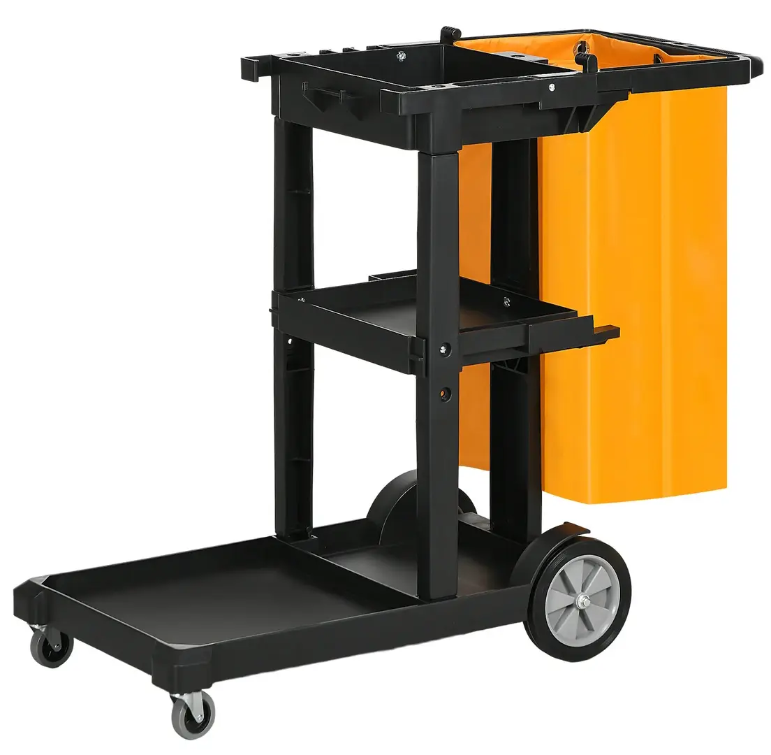 Carucior pentru curatenie Homcom 720-004V00BK (Black)