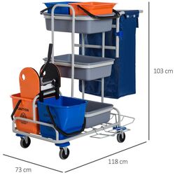 Тележка для уборки Homcom 720-006 (Blue) Thumb