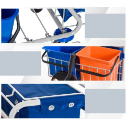 Carucior pentru curatenie Homcom 720-007 (Orange/Blue) Thumb